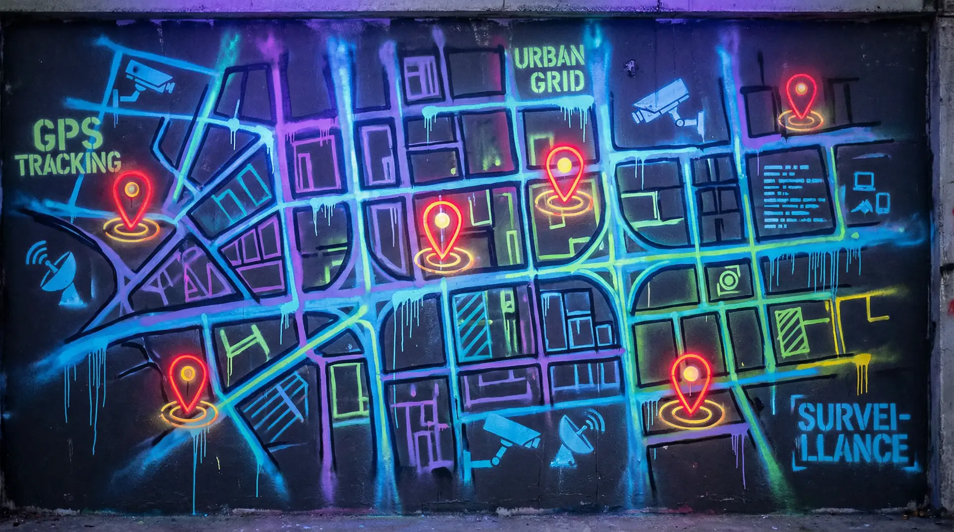 北辙南辕免费观看 狗仔追踪地图 - 城市涂鸦风格